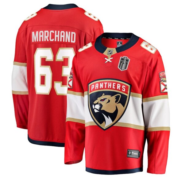 FLORIDA PANTHERS #63 BRAD MARCHAND RED JERSEY - Picture 1 of 1